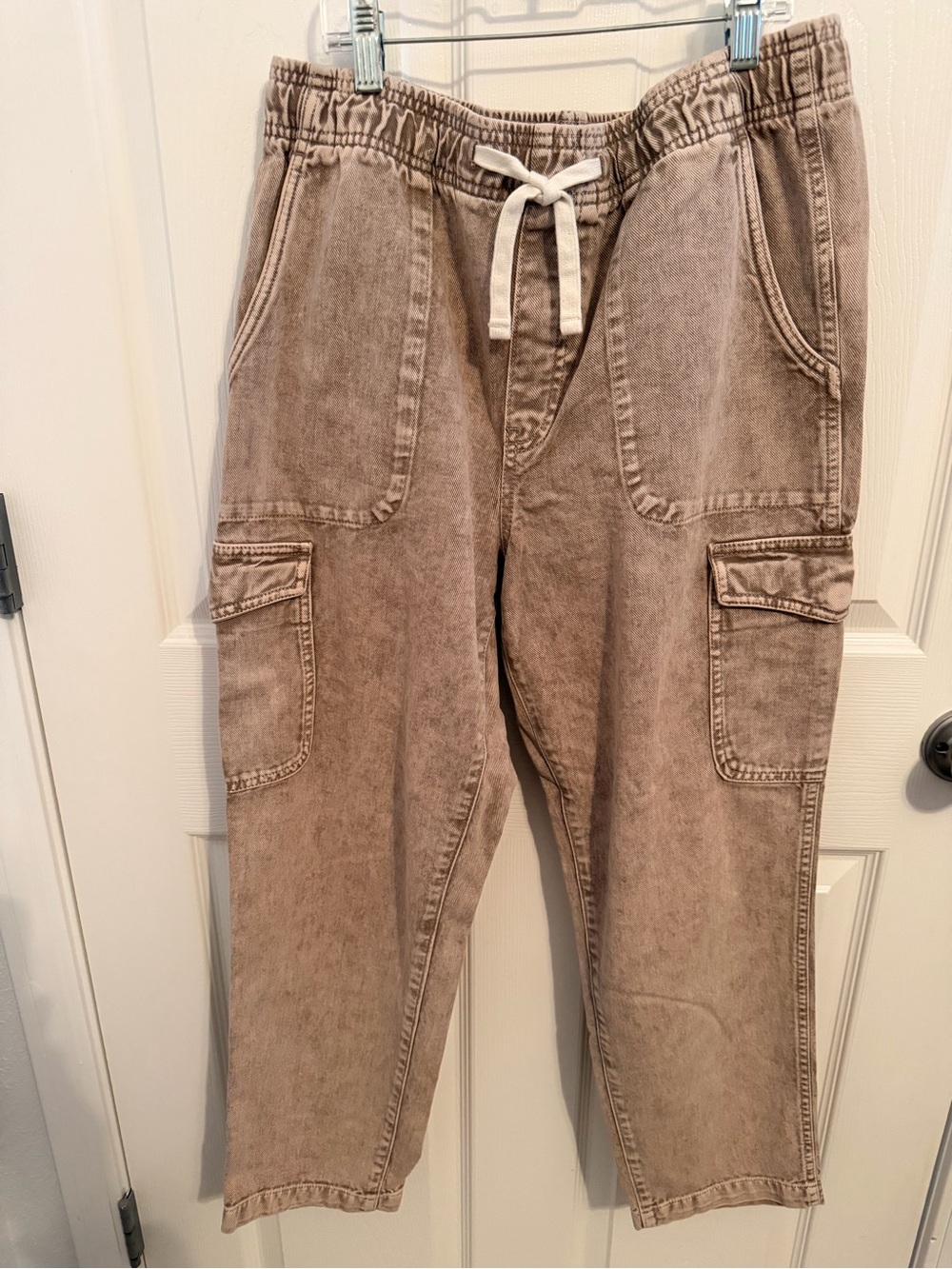 GAP White Washed Light Brown Cargo Jeans